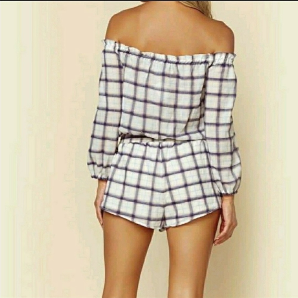 Blue Life Coppola Plaid Long Sleeve Romper- NWOT - Picture 2 of 10